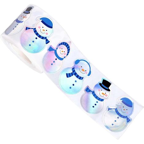 Autocollants bonhomme de neige, 500 pièces, adhésifs décoratifs (1/5)