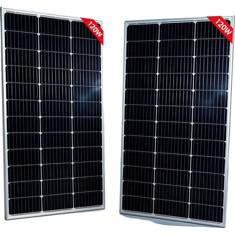 Pannello solare ad alta efficienza, design resistente, 2 pannelli da 120 W (1/2)