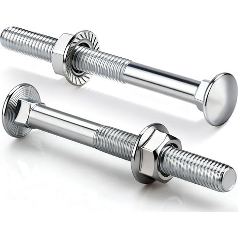 25 Pièces Boulon M8X80mm Carrosse Boulons Acier Inoxydable avec Ecrou M8 DIN 6923 pour Bâtiment Machines Industrielles Motos Automobile Décoration Maison (1/5)
