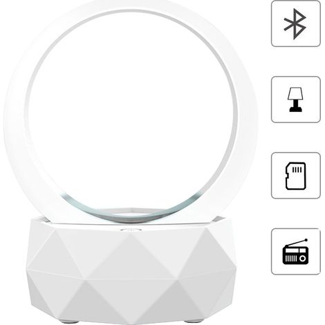 Enceinte Bluetooth sans fil portable avec lumières LED, compatible Bluetooth 5.0 et modes d'éclairage LED, pour smartphones, ordinateurs et autres appareils Bluetooth. (1/5)