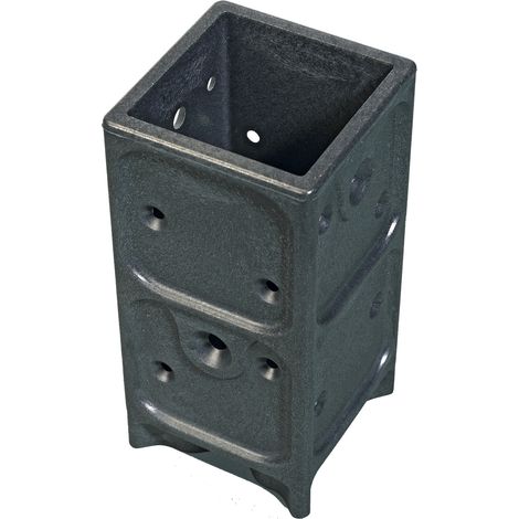 10 Stk. Aufschraubhülse für Holzpfosten 7x7cm Pfostenanker (1/4)