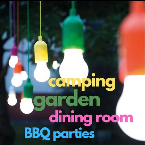 Tragbare und farbenfrohe LED-Lichterketten für Zelte, Camping, Retro-Beleuchtungskabel, gelbes und weißes Nachtlicht (1/4)