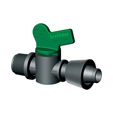 VALVOLA FILETTO MASCHIO X TUBO GOCCIOLANTE IRRITEC - MM 16X1/2M- 50 pezzi