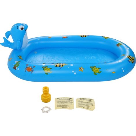 Children Inflatable Swimming Pool Thick PVC Cute Fish Patterns Sprinkler Summer Pool Toys for Outdoor (1/5)