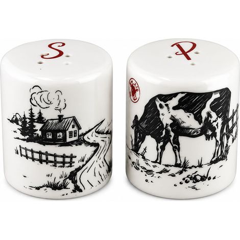 Salière et poivrière vache et ferme (1/2)