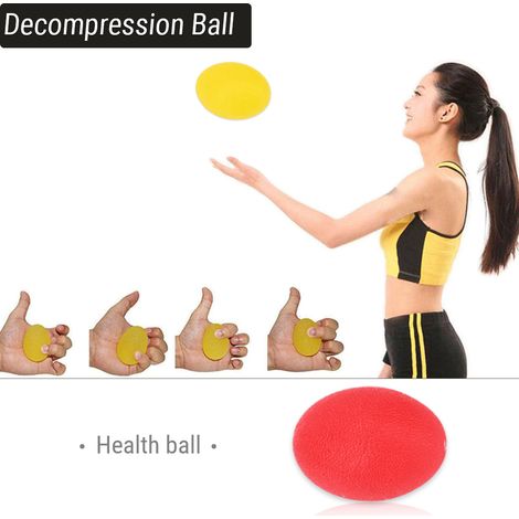 Silikon-Massageball zur Stärkung der Fingermuskulatur und zum Stressabbau (Rot 25) (1/3)