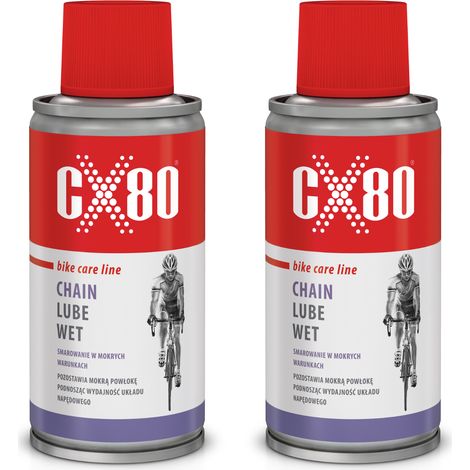 CX80 LUBRIFIANT POUR CHAÎNE DE VÉLO (SPIRATEUR) Lubrifiant liquide pour chaînes de vélo 150 ml x 2 (1/2)
