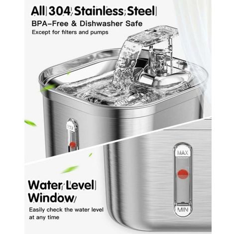 Fontaine eau - - 2,2L - Inox - Silencieuse - Réglable (1/4)
