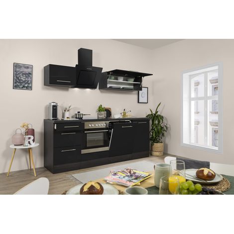 Cuisine Kitchenette Chêne Noir Amanda 220 cm Respekta Premium