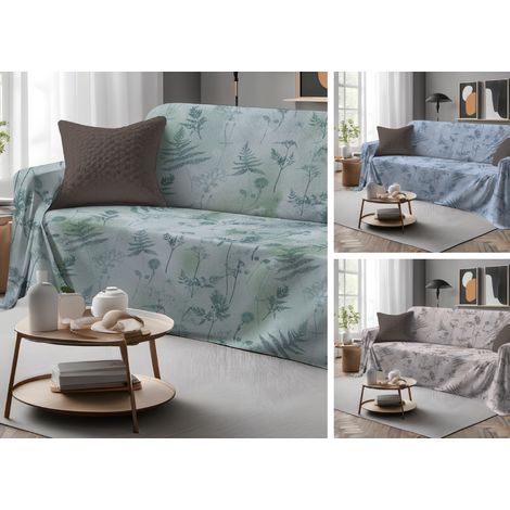 Telo Arredo Granfoulard Copritutto Salvadivano 100% Cotone Dis. Soffione, misuraSingolocoloreAzzurro