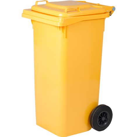 ICS BIDONE QUADRO PER DIFFERENZIATA Lt. 120 - cm. 55x50x94 h col. Giallo