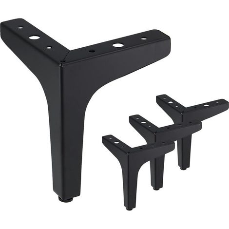Moderne Möbelfüße, Ersatzmöbelfüße, 15 cm hoch, 4er-Set (schwarz) (1/5)