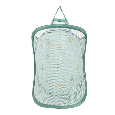 Panier linge bébé vert pop‑up – Pour jouets et vêtements en crèche