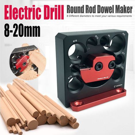 Accessoire de Tournage Réglable pour Perceuse – Pour Fabriquer des Tourillons et Barreaux Ronds en Bois (Lames de rechange) (1/5)