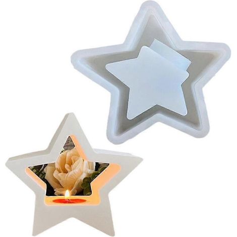 Porte-bougie DIY en silicone réutilisable pour résine de bougie, moule de coulée artisanal, fabrication de bougies personnalisées. (1/4)