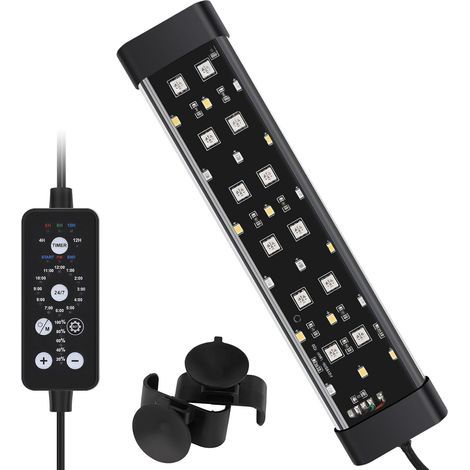 Submersible LED Light, 8W, Full Spectrum, 9 Colors, 10 Levels, For Aquariums 20-43cm (1/5)