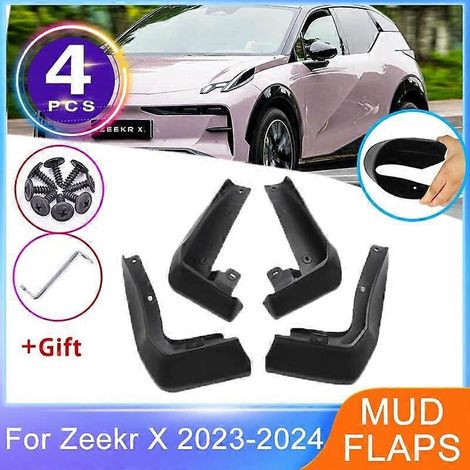 4-teiliges Set Kotflügel für Zeekr X 2023 2024, vorne und hinten, Radschutz, neue Verbesserung, Spritzschutz, Schmutzfänger, Autozubehör