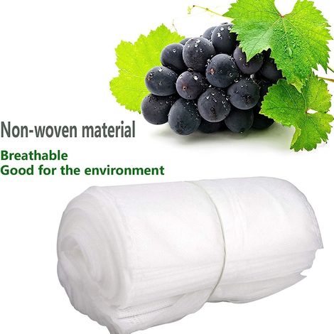 100 sacs de protection non tissés pour fruits et raisins, anti-insectes, 25 x 30 cm (1/5)