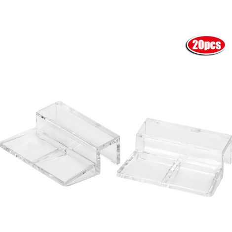 20 pièces couvercle verre acrylique clip fixation support pince accessoire aquarium fish tank 5mm (1/5)
