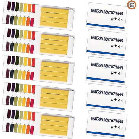 Papier test pH, bandelettes de test pH universelles 1-14, papier indicateur de pH, bandelettes de test en coton, bandelettes de test pH pour eau, sol, aquarium, cosmétique (blanc) ( (1/4)