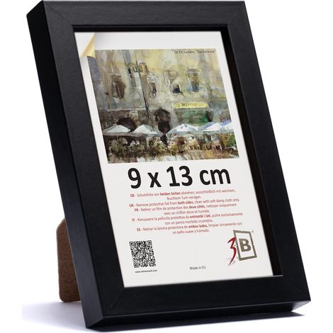 Cornice per Foto in Legno Classica Elegante Nera 9x13 cm (1/5)