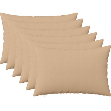 vidaXL Cushion with Pillow HEERLEN 6 pcs Cream Fabric (1/5)