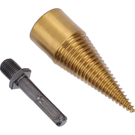 Foret à fendre le bois de chauffage, queue ronde, acier rapide, accessoires pour poinçonnage conique du bois, 32 mm