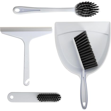 Set of 5 Dust, Dirt, Crumb, Dustpan Set, Easy to Store and Convenient to Use (1/5)