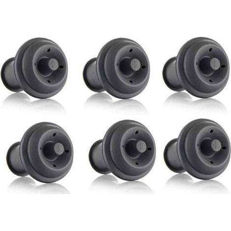 HOXILEELEOBouchons sous vide pour pompe à vide – Lot de 6 bouchons réutilisables en caoutchouc – Pour ralentir l'oxydation du vin (1/4)
