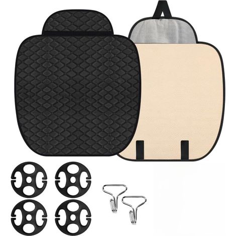 2 Pièces Coussin De Siège Avant De Voiture, Coussin Voiture Siege Protecteur Sièges Avant Doux Confort Housse de Siege Voiture Universelle pour la Plupart des Voitures et SUV (60 x 51cm) (1/5)