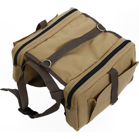 Anti-Zug-Hunde-Rucksackgeschirr mit Satteltaschen für Reisen, Autotransport, Camping und Wandern, mühelos (1/5)