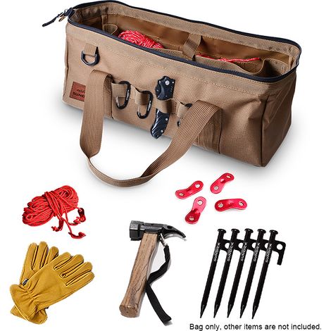 Sac à outils de Camping, grande capacité, stockage à Large bouche, équipement résistant à l'eau (1/5)