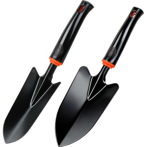 2 Pcs Beche Jardinage, Pelles de Jardin, Outillage de Jardins, Pelle de Jardin d'extérieur pour Creuser, Couper, Ouvrir, Outils à Main(pelles à Planter Large et étroite)