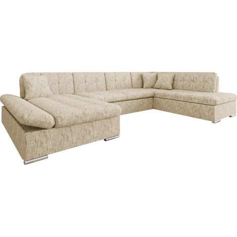 Sofá rinconero Comfivo Tilia II, Izquierda, Función de descanso, Almacenaje, 345x205x76cm, 0