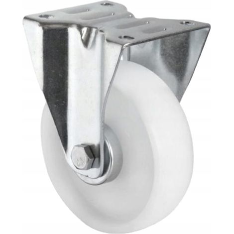 Rueda giratoria fija de plástico de 100 mm con rodamiento de rodillos