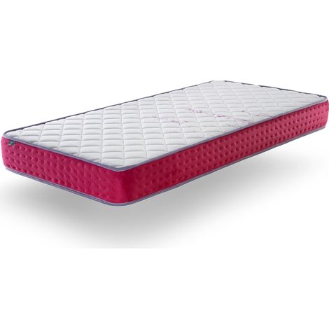 Colchon 90x190 CAMA INFANTIL - Altura 18 CM DUA MUELLES - Muelles ensacados, Viscoelastica, Ergonomico y Transpirable - Ideal para camas nido y camas Montessori