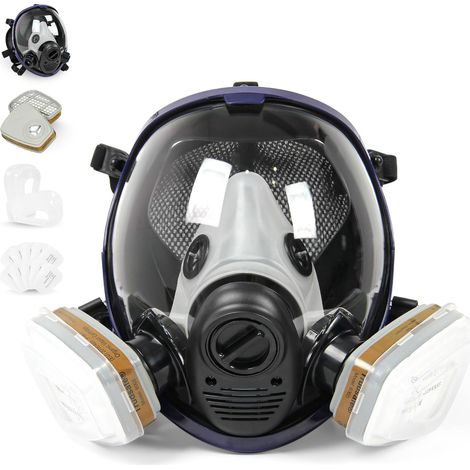 Masque Respiratoire Intégral Réutilisable Anti-Poussière Gaz, Masque Peinture avec Filtre Vapeur Organique (1/5)