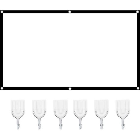 Écran de Projection Portable HD 16:9, 84 Pouces, Tissu Polyester, Pliable pour Maison et Bureau (1/5)