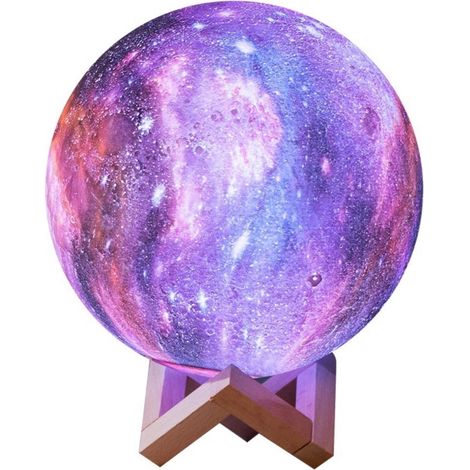 Veilleuse ciel étoilé, veilleuse 3D, lampe de chevet avec télécommande, veilleuse lune rechargeable, lampe à brancher directement sur un port USB.
