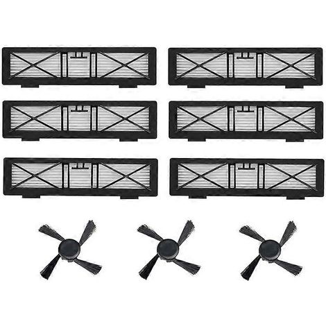 Kit de rechange pour filtres et brosses pour aspirateurs Neato Botvac série D, pièces pour D70E/D75/D80/D85, 6 filtres et 3 brosses latérales
