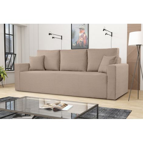 Modernes Sofa ZOOM mit Schlaffunktion Toffee (1/2)