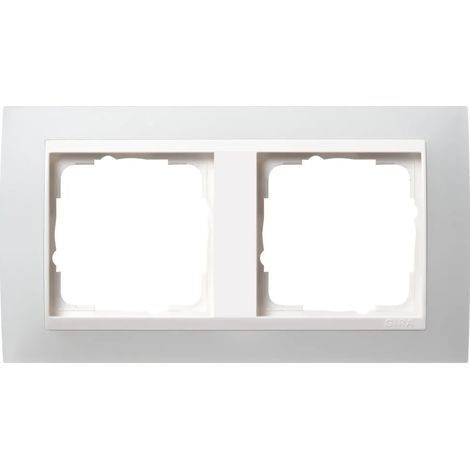 Gira Marco embellecedor 2f con anillo int. BP Gira Event Opaco Blanco [0212334], 0212 334