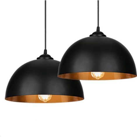lampade a sospensione, stile industriale, per soggiorno, sala da pranzo, camera da letto, attacco E27, rame, stile industriale, lampada da tavolo, plafoniera realizzata in M (1/5)