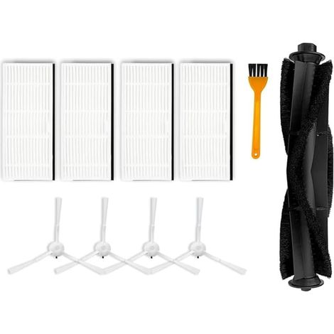 Lot de 10 brosses à rouleau principales, filtres HEPA, brosses latérales pour aspirateurs robot Ultenic T10, accessoires de rechange, 1 brosse rouleau principale, 4 filtres HEPA, 4 brosses (1/5)