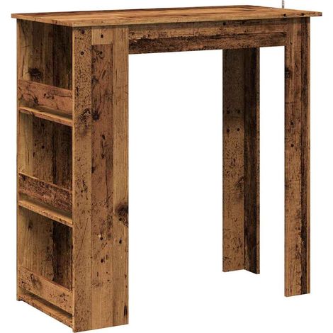 Maison Exclusive - Tavolo da Bar con Ripiano Legno Antico 102x50x103,5 cm
