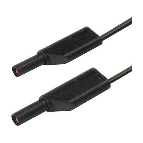 Hirschmann Test & Measurement MLS WS 100/1 sw Puntali di sicurezza Spina a banana 4 mm Spina a banana 4 mm 1.00 m Nero
