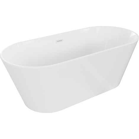 Mexen Flavia ba帽era exenta 170 x 75 cm, blanca, rebosadero blanco - 54031708000-20