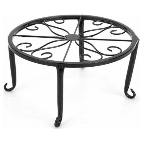 Support en métal en pot pour plantes en fer forgé résistant à la rouille 22,9 cm noir