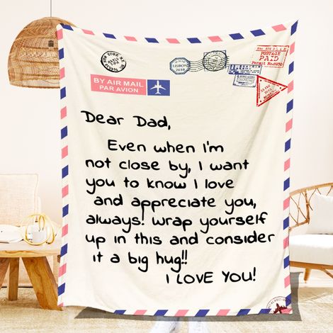 Weiche Flanelldecke mit Buchstabenaufdruck, ideal als Geschenk zum Muttertag und Vatertag, für Bett, Sofa oder Wohnzimmer. (1/5)