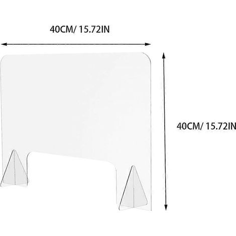 Panneaux de séparation de bureau en acrylique, protection anti-éclaboussures, lot de 2 (1/5)